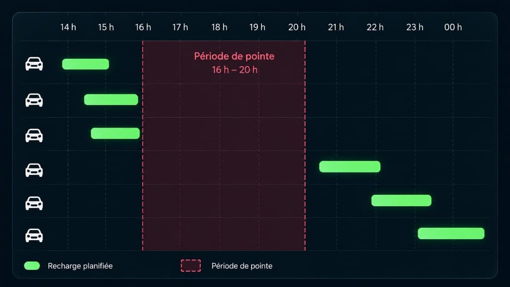 Planification des recharges hors période de pointe 16 h – 20 h